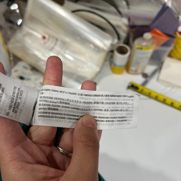 New Abercrombie & Fitch Womens Green Corset Long Sleeve Crop Top Square Neck S - Picture 7 of 8